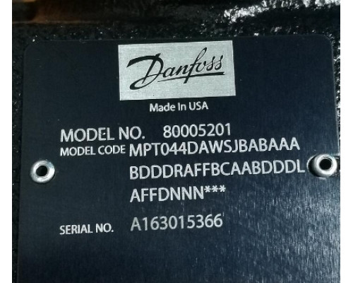 Насос Danfoss 80005201 MPT044DAWSJBABAAABDDDRAFEBCAABDDDLAFFCNNN