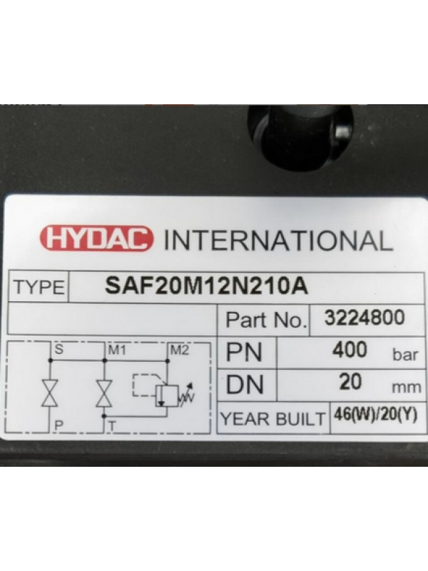 Гидравлика HYDAC 3224800 SAF20M12N210A