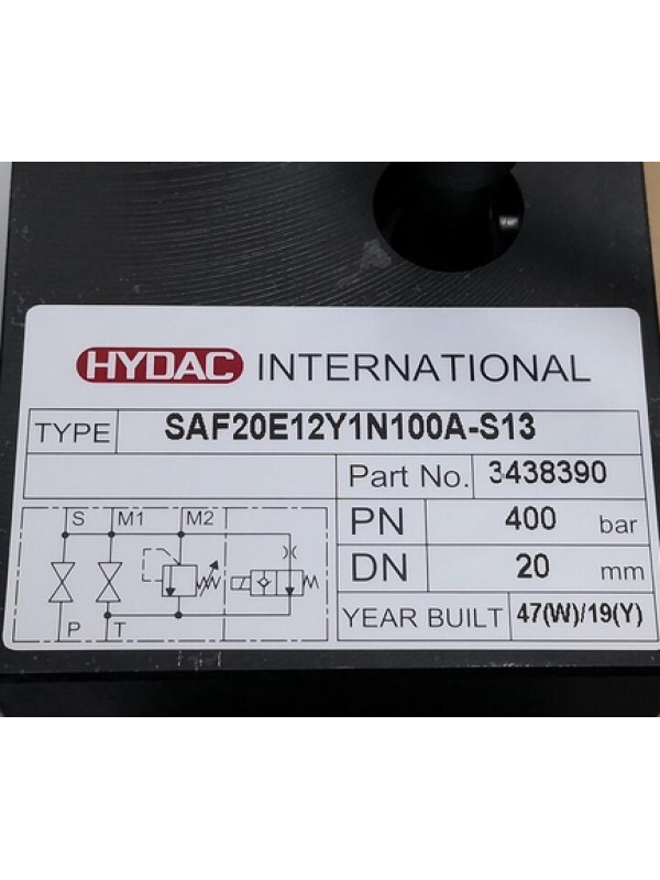 Гидравлика HYDAC 3438390 SAF20E12Y1N100A-S13