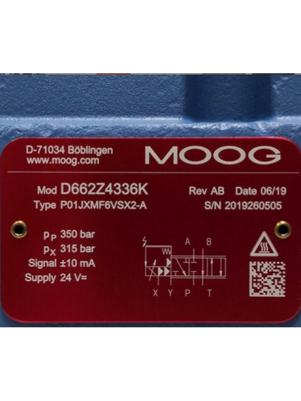 Клапан MOOG D662Z4336K P01JXMF6VSX2-A