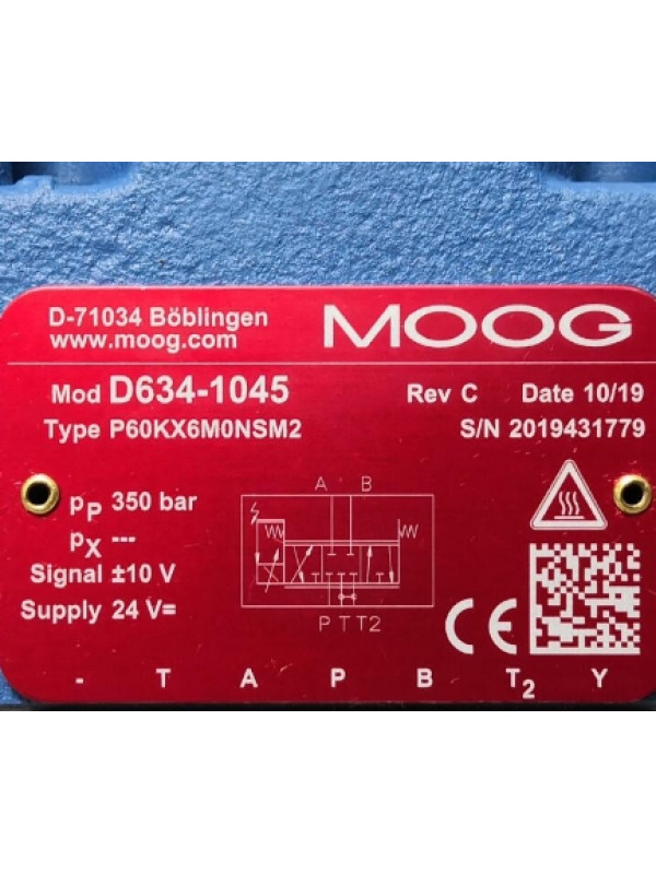Клапан MOOG D634-1045 P60KX6M0NSM2
