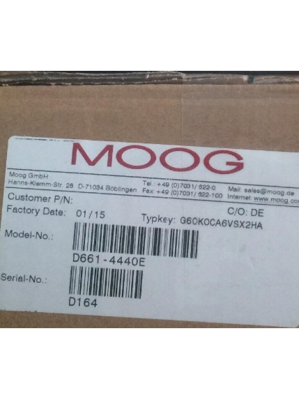 Клапан MOOG D661-4440E G60KOCA6VSX2HA