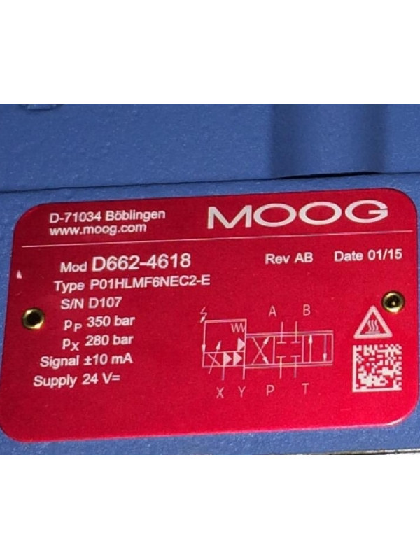 Клапан MOOG D662-4618 P01HLMF6NEC2-E
