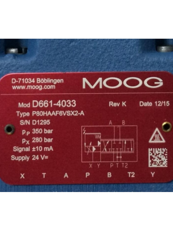 Клапан MOOG D661-4033 P80HAAF6VSX2-A 
