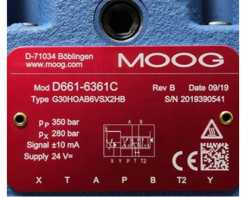 Клапан MOOG D661-6361C G30HOAB6VSX2HB