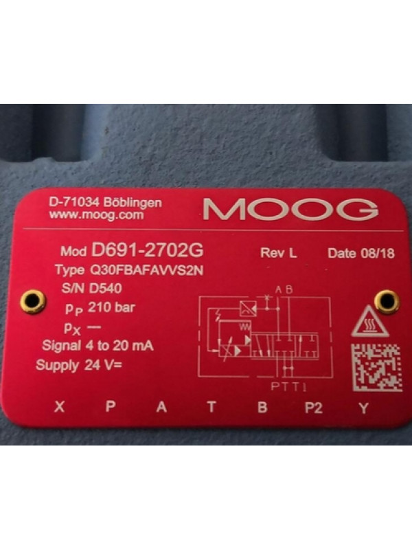 Клапан MOOG D691-2702G Q30FBAFAVVS2N