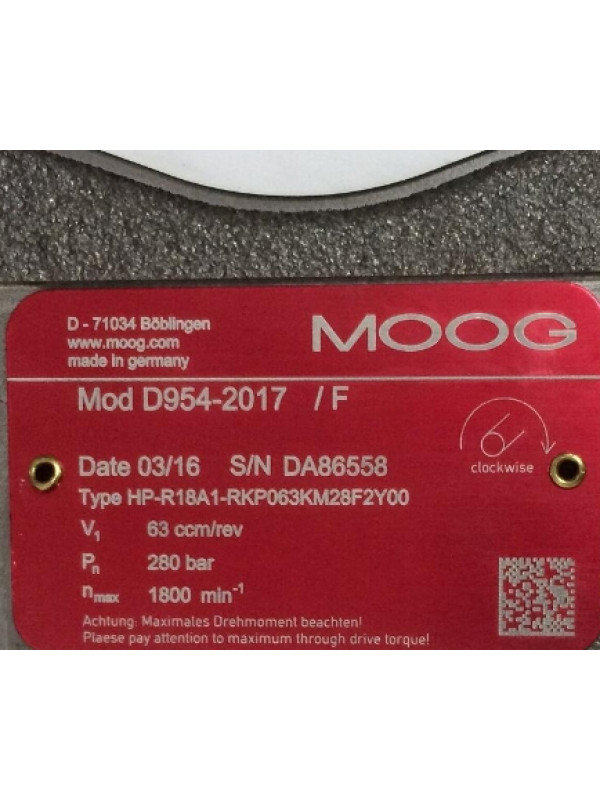 Клапан MOOG D954-2017-10 HP-R18A1-RKP063KM28F2Y00
