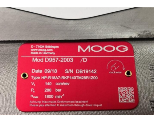 Клапан MOOG D957-2003-10 HP-R18A7-RKP140TM28R1Z00
