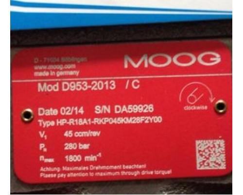 Клапан MOOG D953-2013-10 HP-R18A1-RKP045KM28F2Y00