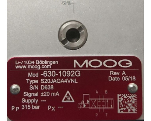 Клапан MOOG D662Z4334K P01JOMF6VSX2-A