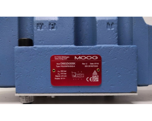 Клапан MOOG D663Z4305K P03JXNF6VSX2-A