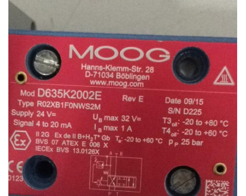 Клапан MOOG D635K2002E R02XB1F0NWS2M