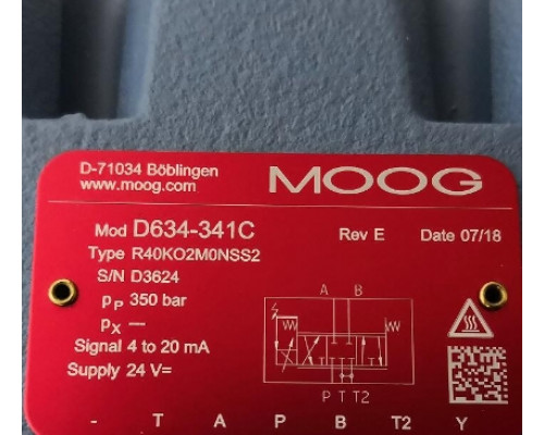 Клапан MOOG D634-341C R40KO2M0NSS2
