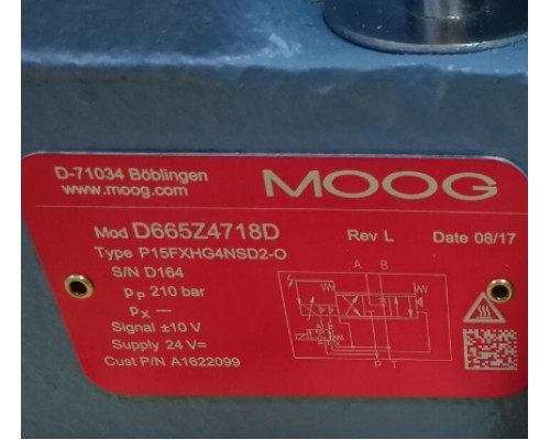 Клапан MOOG D665Z4718D P15FXHG4NSD2-O