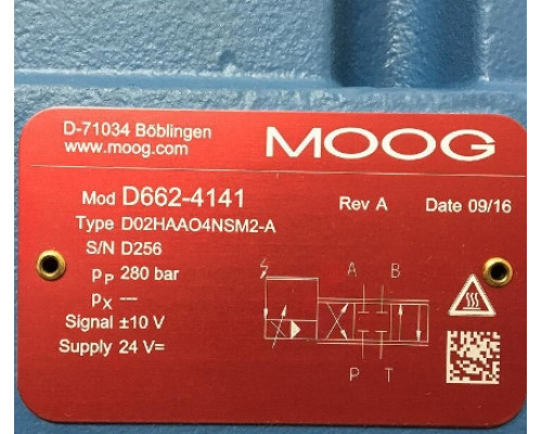 Клапан MOOG D662-4141 D02HAAO4NSM2-A