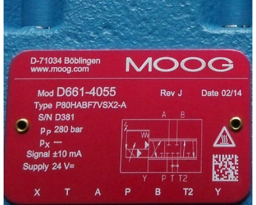 Клапан MOOG D661-4055 P80HABF7VSX2-A