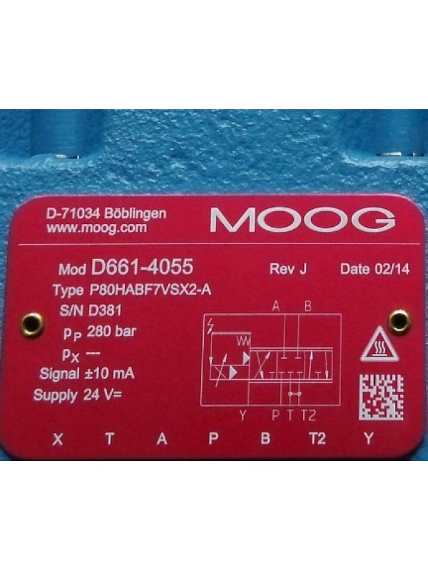 Клапан MOOG D661-4055 P80HABF7VSX2-A