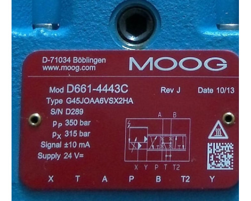 Клапан MOOG D661-4443C G45JOAA6VSX2HA