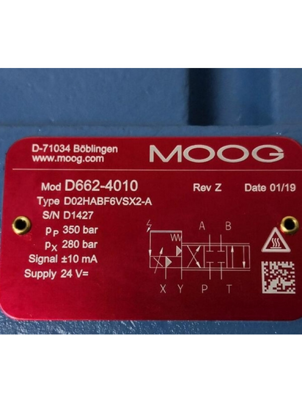 Клапан MOOG D662-4010 D02HABF6VSX2-A