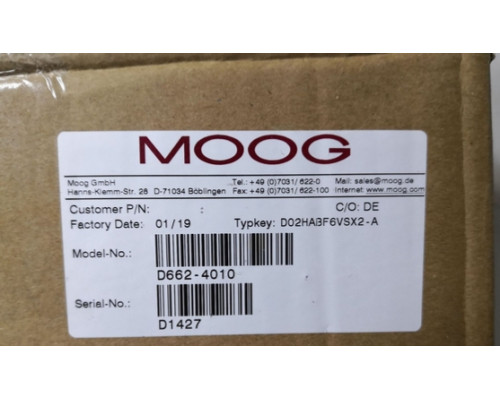 Клапан MOOG D662-4010 D02HABF6VSX2-A