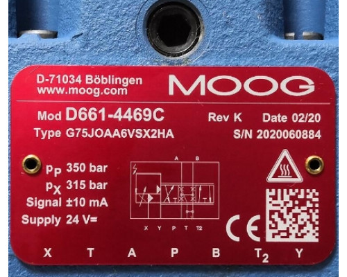 Клапан MOOG D661-4469C G75JOAA6VSX2HA