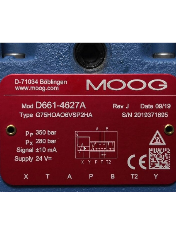 Клапан MOOG D661-4627A G75HOAO6VSP2HA