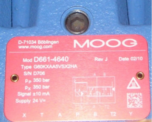 Клапан MOOG D661-4640 G60KXAA5VSX2HA