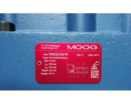 Клапан MOOG D663Z4307K P02JONF6VSX2-A