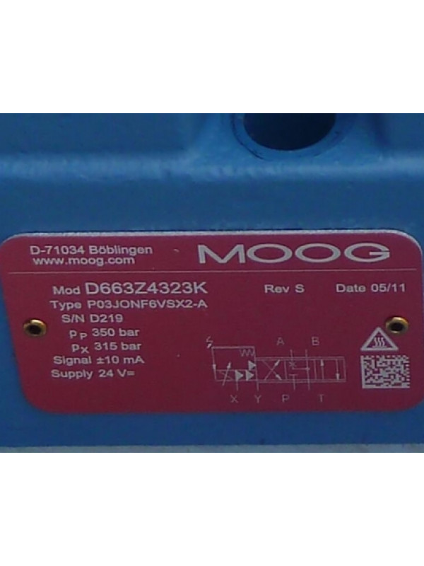 Клапан MOOG D663Z4323K P03JONF6VSX2-A