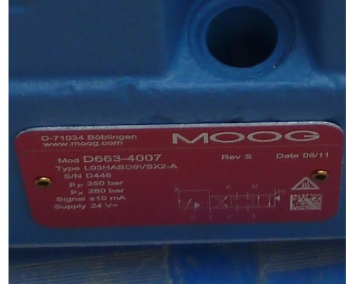 Клапан MOOG D663-4007 L03HABD6VSX2-A