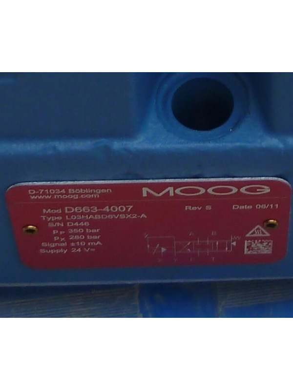 Клапан MOOG D663-4007 L03HABD6VSX2-A