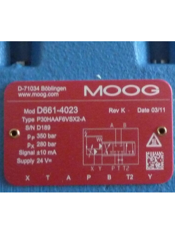 Клапан MOOG D661-4023 P30HAAF6VSX2-A