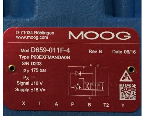 Клапан MOOG D659-011F-4 P60EXFMANDA0N