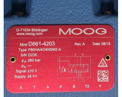 Клапан MOOG D661-4203 P80HAAO4NSM2-A
