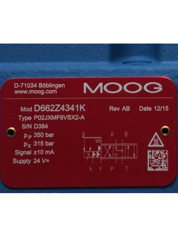 Клапан MOOG D662Z4341K P02JXMF6VSX2-A