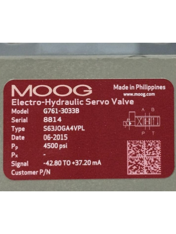 Клапан MOOG G761-3033B S63JOGA4VPL