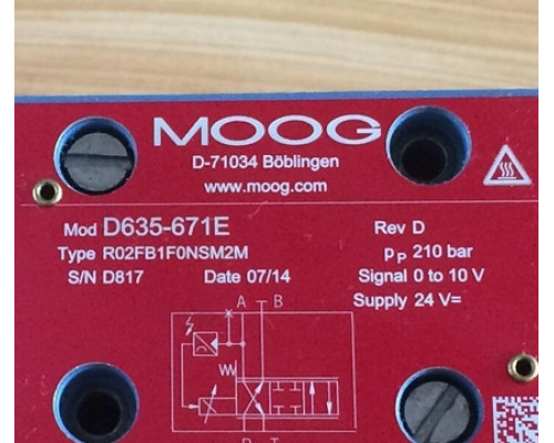 Клапан MOOG D635-671E R02FB1F0NSM2M