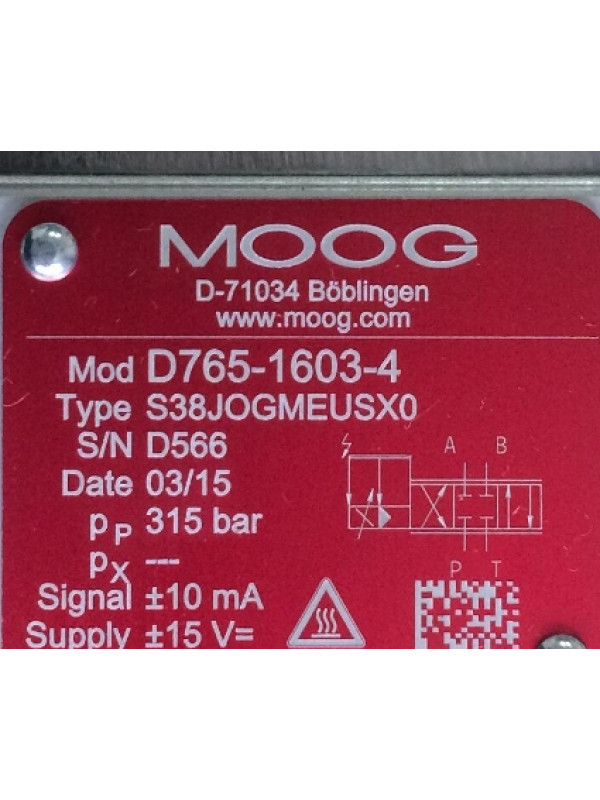 Клапан MOOG D765-1603-4 S38JOGMEUSX0