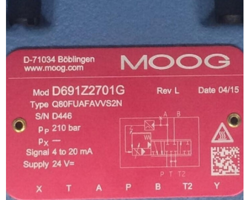 Клапан MOOG D691Z2701G Q80FUAFAVVS2N