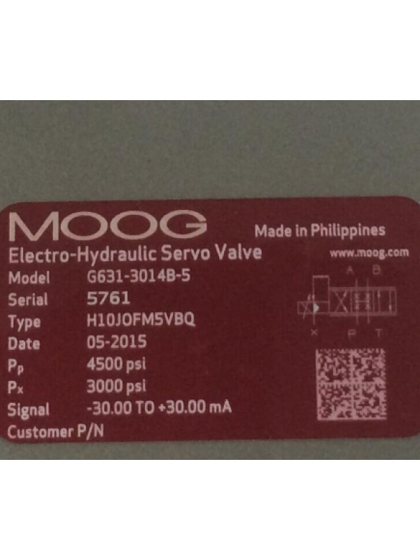 Клапан MOOG G631-3014B-5 H10JOFM5VBQ