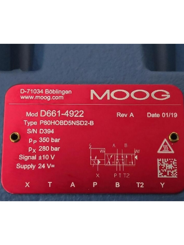Клапан MOOG D661-4922 P80HOBD5NSD2-B