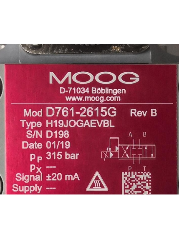 Клапан MOOG D761-2615G H19JOGAEVBL