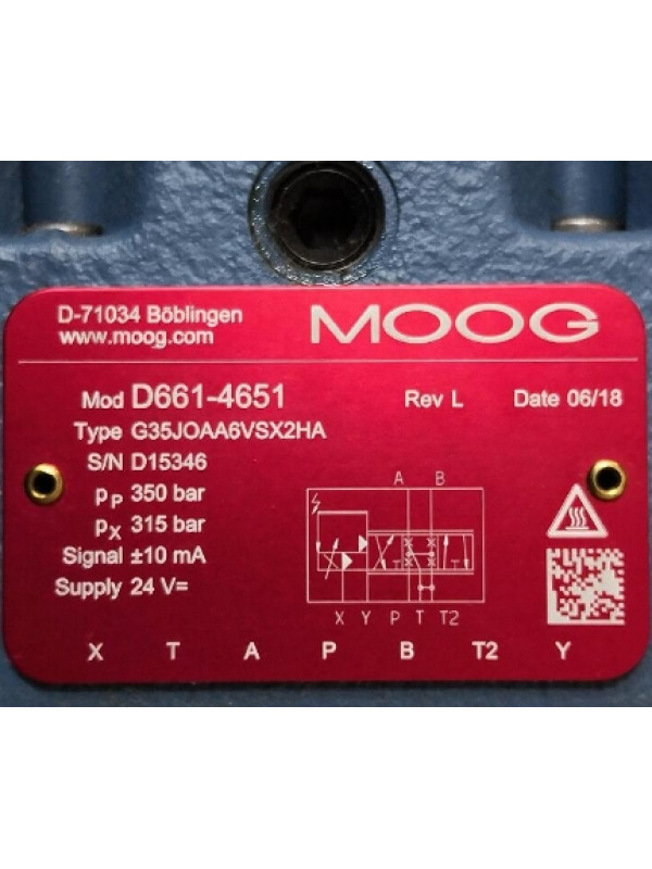 Клапан MOOG D661-4651 G35JOAA6VSX2HA