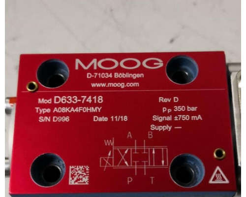 Клапан MOOG D633-7418 A08KA4F0HMY