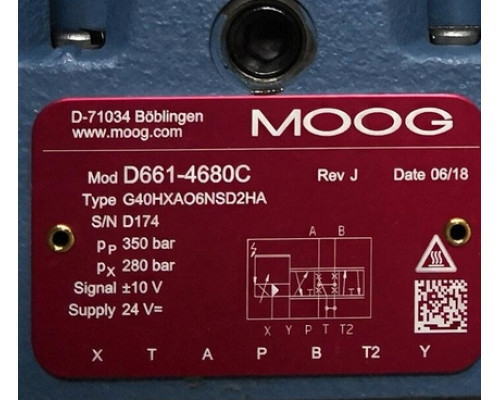 Клапан MOOG D661-4680C G40HAO6NSD2HA