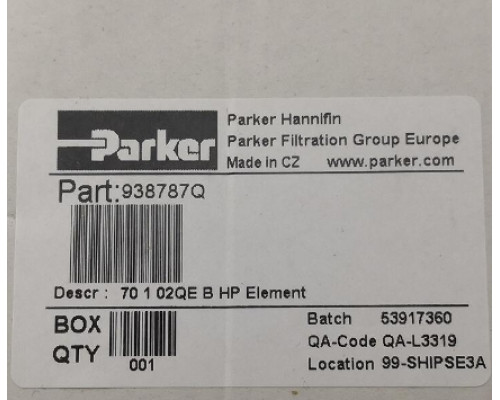 Фильтр Parker 938787Q