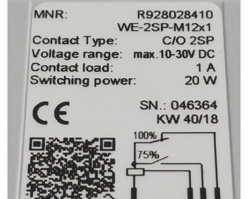 Гидравлический клапан Rexroth Bosch R928028410 WE-2SP-M12X1