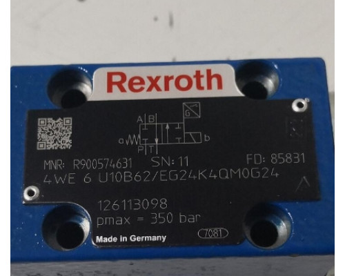 Гидравлический клапан Rexroth Bosch R900574631 4WE6U10B62/EG24K4QM0G24