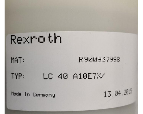 Гидравлический клапан Rexroth Bosch R900937998 LC 40 A10E7XM0G24