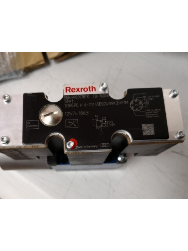 Гидравлический клапан Rexroth Bosch R900978110 3DREPE 6 A-2X/45EG24N9K31/F1M